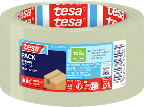 Klebeband Strong Recycled transparent tesa