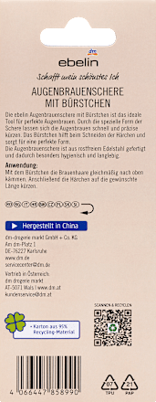 Augenbrauenschere mit Bürstchen ebelin