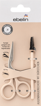 Augenbrauenschere mit Bürstchen ebelin