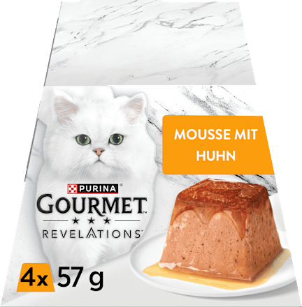Nassfutter Katze Huhn in Sauce, Revelations Mousse Multipack (4x57 g) Purina Gourmet