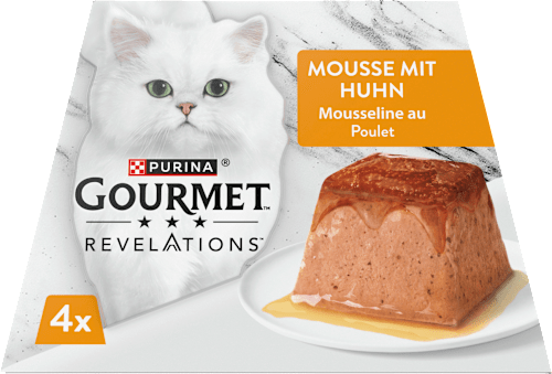 Nassfutter Katze Huhn in Sauce, Revelations Mousse Multipack (4x57 g) Purina Gourmet