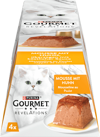 Nassfutter Katze Huhn in Sauce, Revelations Mousse Multipack (4x57 g) Purina Gourmet