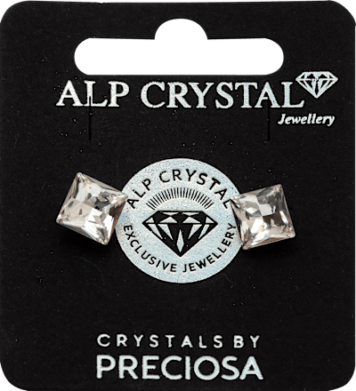 Naušnice s kristalima Preciosa - Silver PRECIOSA