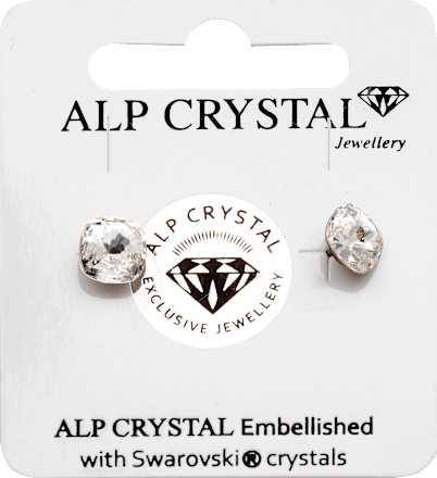 Naušnice s kristalima Swarovski - Silver LEVERIS jewelry