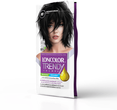 Vopsea semipermanentă numărul 1 negru LONCOLOR TRENDY