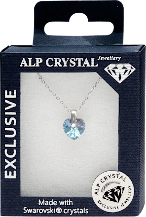 Ogrlica sa Swarovski kristalima Srce - Hologram LEVERIS jewelry