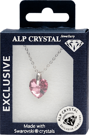 Ogrlica sa Swarovski kristalima Srce - Rose LEVERIS jewelry
