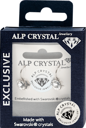 nNaušnice s kristalima Swarovski - Silver LEVERIS jewelry