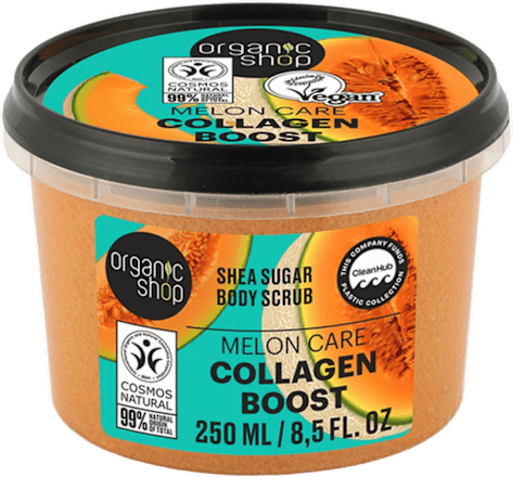 Piling za telo s karitejevim sladkorjem Collagen Boost organic shop