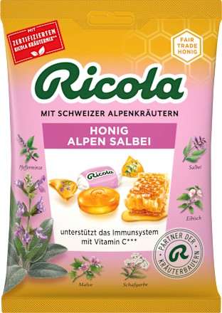 Bonbons Schweizer Alpenkräuter Honig Alpen Salbei Ricola