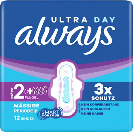 Binden Ultra Day 2 Long Mäßige Periode always
