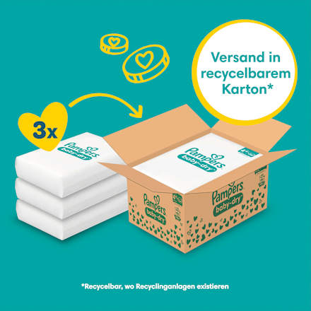 Windeln Baby Dry Gr. 4+ Maxi (10-15 kg) Monatsbox Pampers