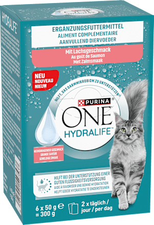Nassfutter Katze mit Lachs, Hydralife Multipack (6x50 g) PURINA ONE