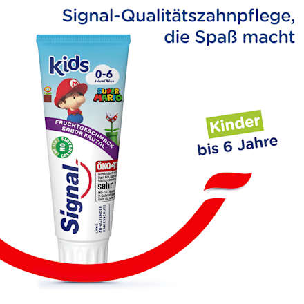 Zahnpasta Kinder Fruchtgeschmack, 0 bis 6 Jahre Signal