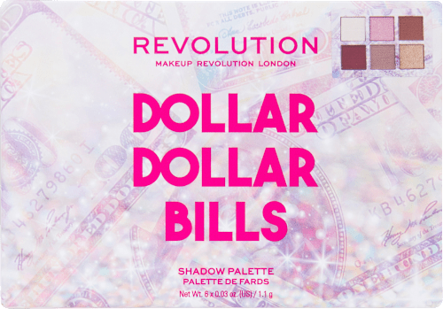 Палитра за сенки Dollar Bills, 6 цвята REVOLUTION
