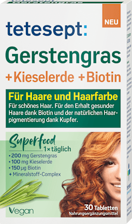 Gerstengras + Kieselerde + Biotin Tabletten tetesept