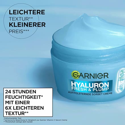 Feuchtigkeitscreme Hyaluron Fresh & Plump Sorbet Creme GARNIER