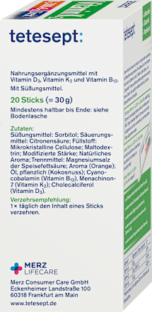 Direkt-Sticks Vitamin K2 & D3 + B12 tetesept