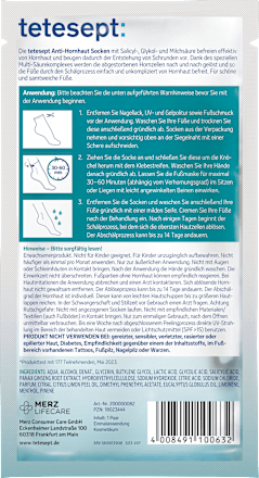 Fußmaske Socken Anti-Hornhaut (1 Paar) tetesept