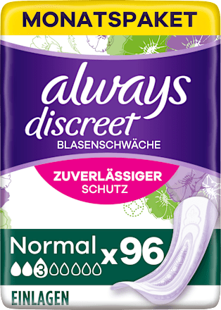 Discreet Einlagen Normal Monatspack always
