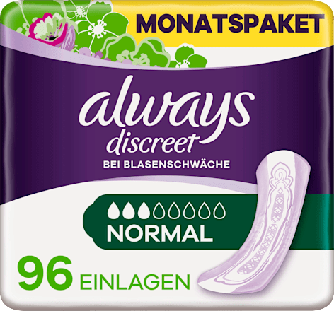 Discreet Einlagen Normal Monatspack always