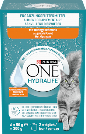 Nassfutter Katze mit Huhn, hydralife Multipack (6x50 g) PURINA ONE