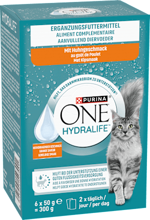 Nassfutter Katze mit Huhn, hydralife Multipack (6x50 g) PURINA ONE