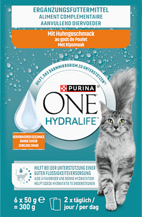 Nassfutter Katze mit Huhn, hydralife Multipack (6x50 g) PURINA ONE