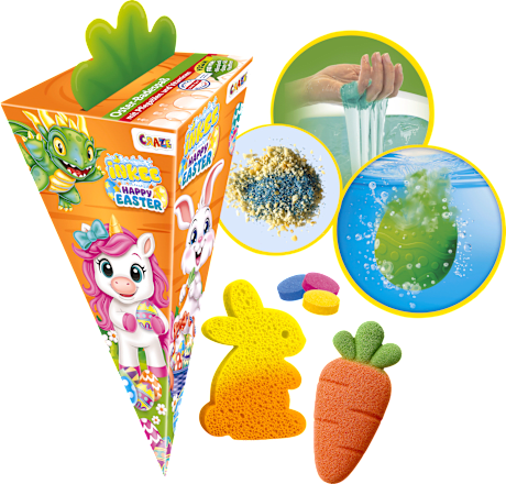 Geschenkset Ostern Kinder Badezusatz Happy Easter Karotte 8tlg. CRAZE