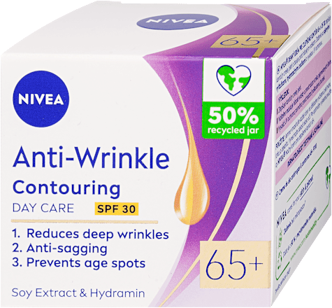 Ránctalanító nappali arckrém Anti-Wrinkle Contouring 65+ NIVEA