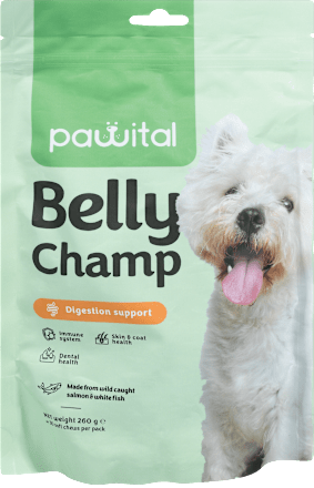 Dopolnilna hrana za pse - prigrizek z lososom Belly Champ pawital