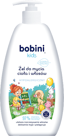 Żel do mycia ciała i włosów bobini kids