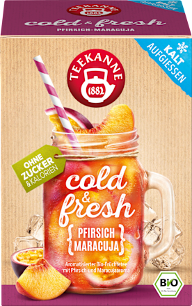 Früchtetee Cold & Fresh Pfirsich Maracuja Teekanne