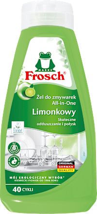 Żel do zmywarek All-in-One Limonkowy Frosch