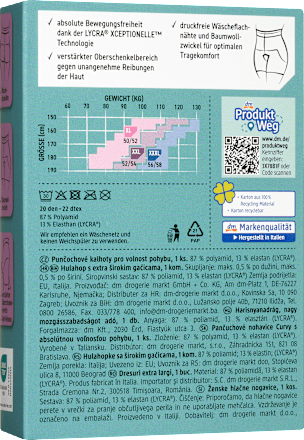 punčochové kalhoty 20DEN caramel Curvy, vel. 56-58 Fascino