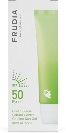 pleťový gel Green Grape Sebum Control Cooling Sun SPF50+ FRUDIA