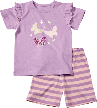 Schlafanzug mit Glow-in-the-Dark Schmetterlings-Motiv, lila, Gr. 134/140 ALANA
