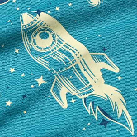 Schlafanzug mit Glow-in-the-Dark Weltall-Motiv, blau, Gr. 122/128 ALANA