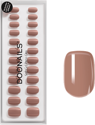 Künstliche Nägel, Soft Gel Press Ons Espresso Extra Short Square Doonails
