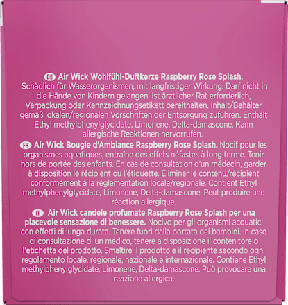 Duftkerze im Glas Raspberry Rose Splash (2x105 g) AirWick