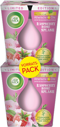 Duftkerze im Glas Raspberry Rose Splash (2x105 g) AIR WICK