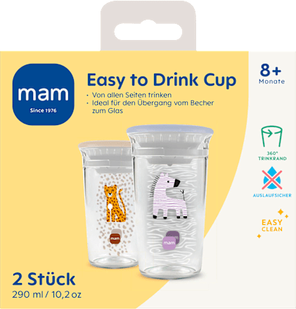Trinkbecher Easy to Drink lila/beige, 290 ml mam