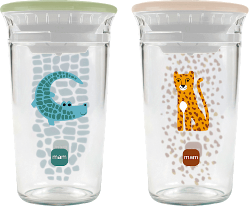 Trinkbecher Easy to Drink grün/beige, 290 ml mam