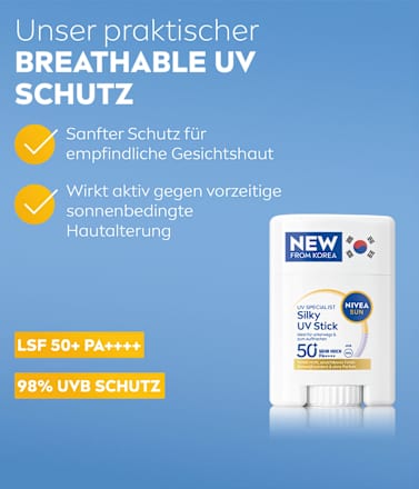 Sonnenstick Gesicht Breathable UV Specialist Silky LSF 50+ NIVEA SUN