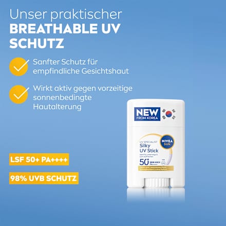 Sonnenstick Gesicht Breathable UV Specialist Silky LSF 50+ NIVEA SUN