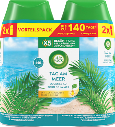 Lufterfrischer Freshmatic Tag am Meer Nachfüllpack (2x250 ml) AIR WICK