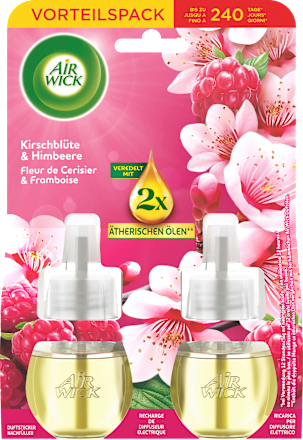Lufterfrischer Duftstecker Kirschblüte & Himbeere Nachfüllpack (2x19 ml) AIR WICK