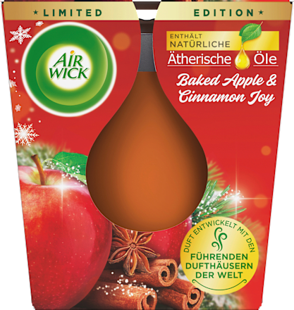 Duftkerze im Glas Baked Apple & Cinnamon Joy 105g AirWick