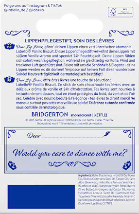 Lippenpflege Bridgerton Sophie & Benedict Vanilla Biscuit Labello