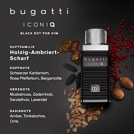 Eau de Toilette Iconiq Black bugatti